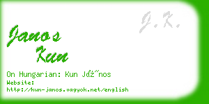 janos kun business card